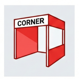 Corner Booth (10'x10', two chairs, two 8' tables) May 9, 2026